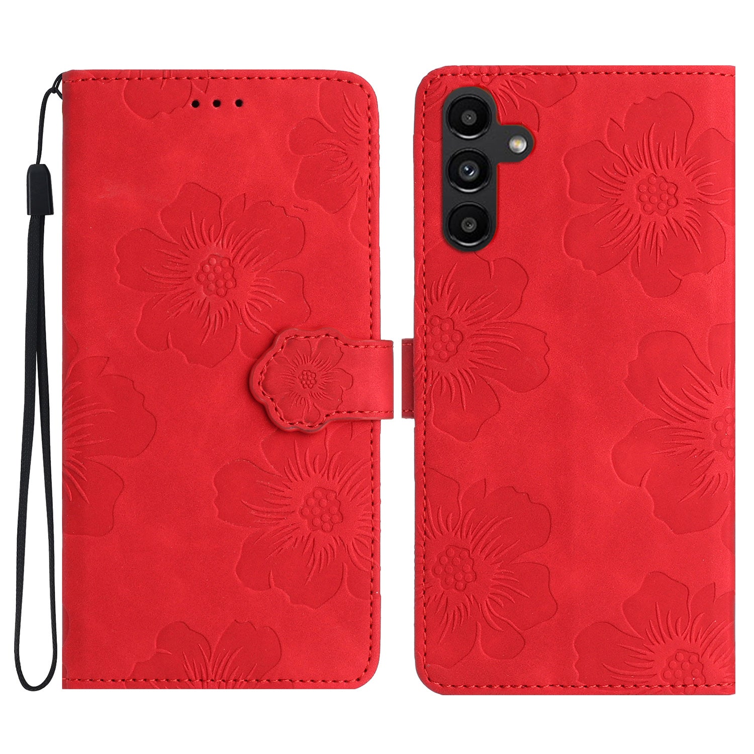 For Samsung Galaxy A25 5G Flowers Imprinted Flip Stand Case PU Leather Wallet Phone Cover For Samsung Galaxy A25 5G Flowers Imprinted Flip Stand Case PU Leather Wallet Phone Cover